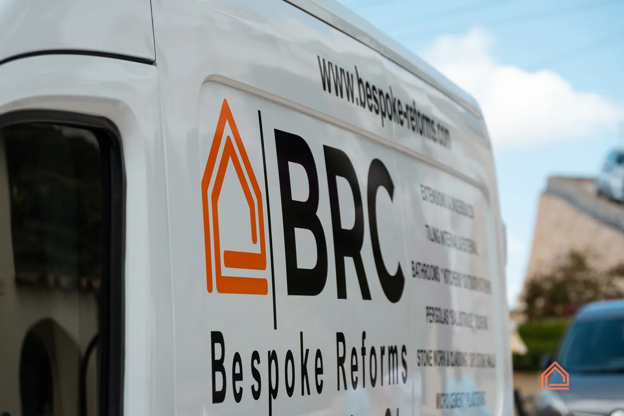 BRC company van showing the Bespoke Reforms logo
